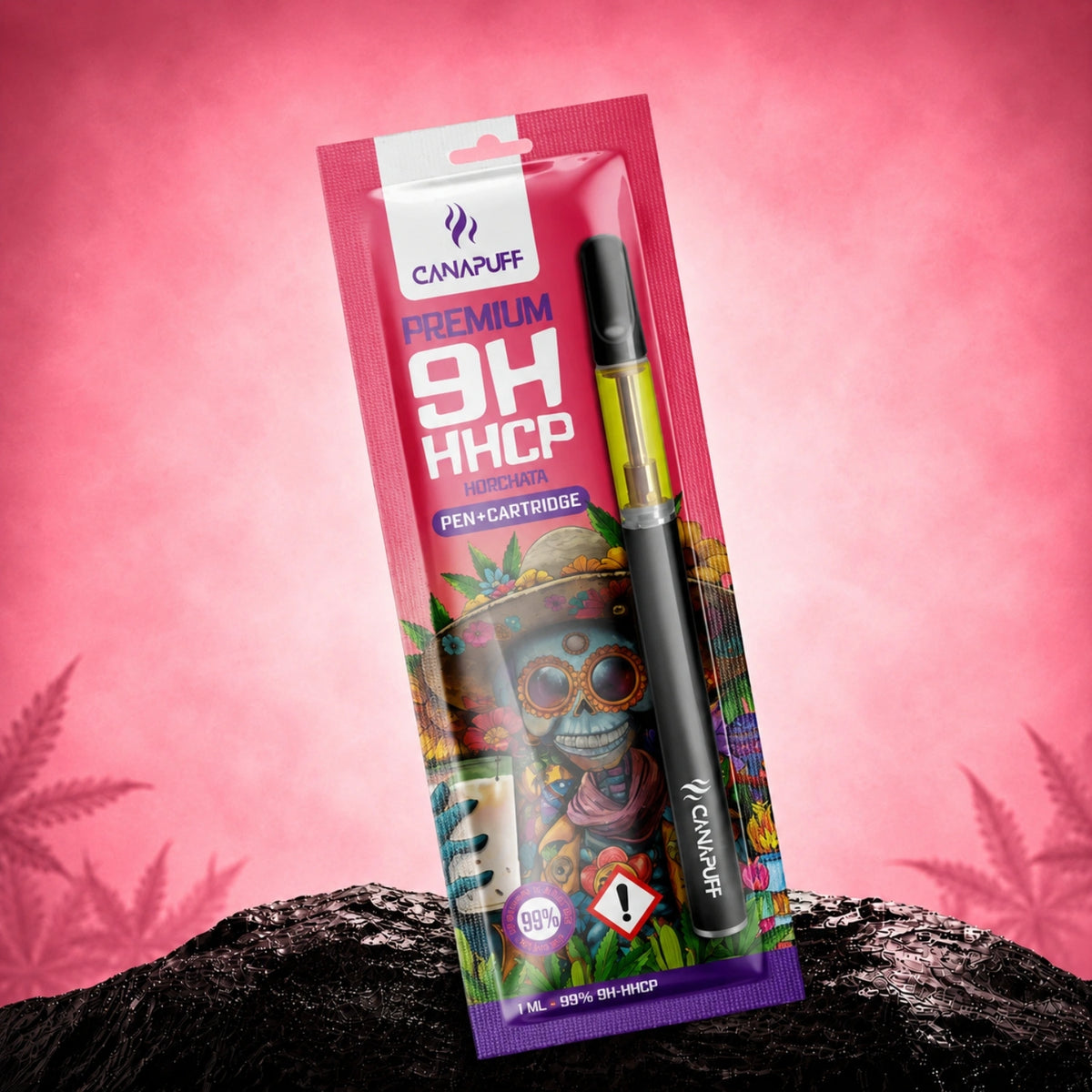 Pen e cartuccia Canapuff 9H-HHCP Horchata 99%, vape usa e getta da 1 ml