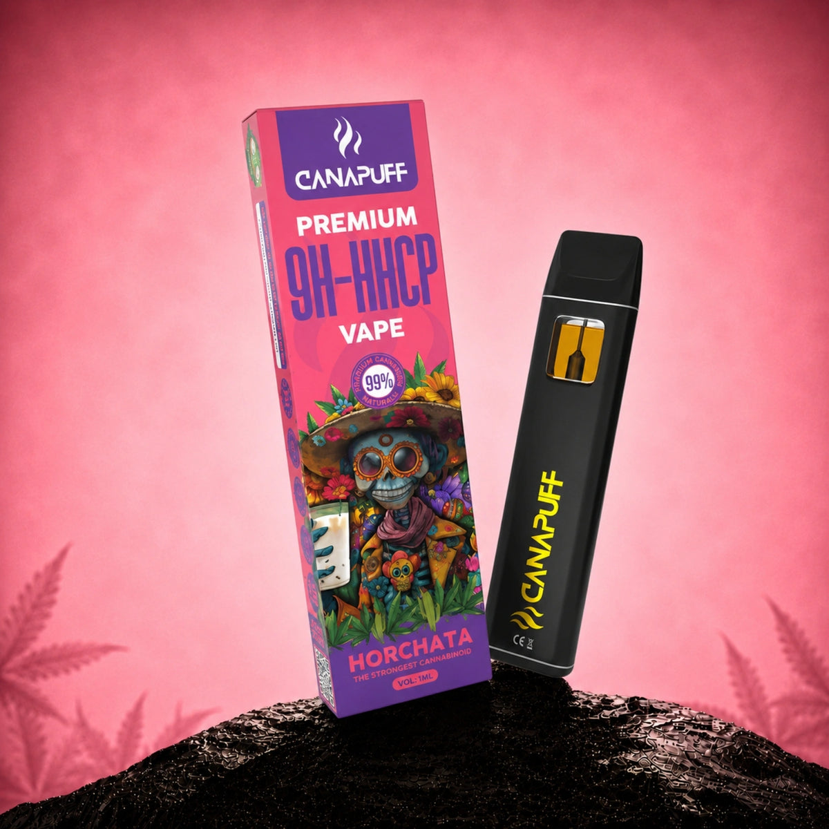 Canapuff 9H-HHCP Vape Horchata 99%, pen usa e getta da 1ml con scatola