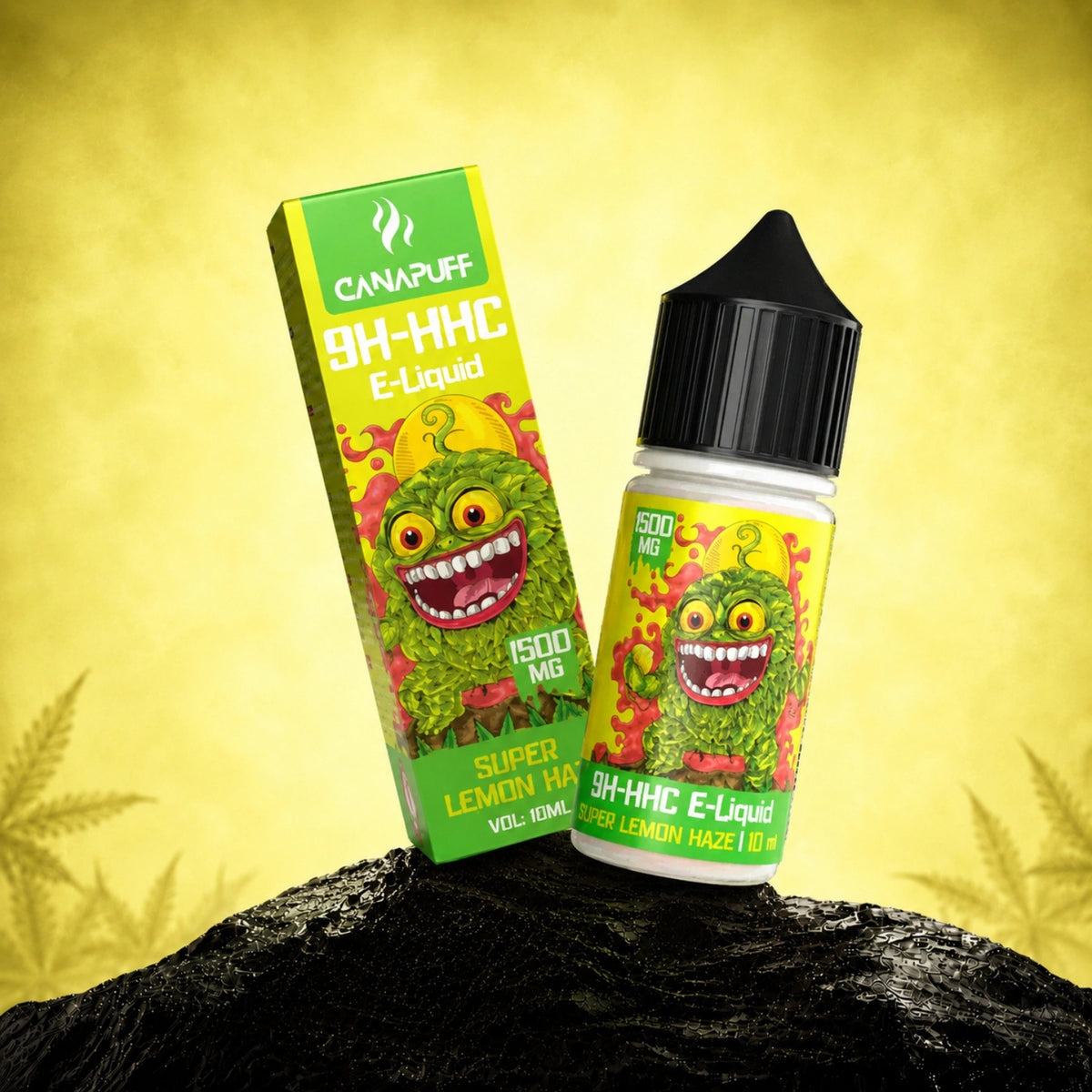 Canapuff 9H-HHC E-Liquid Super Lemon Haze 1.500mg, flacone da 10ml con scatola