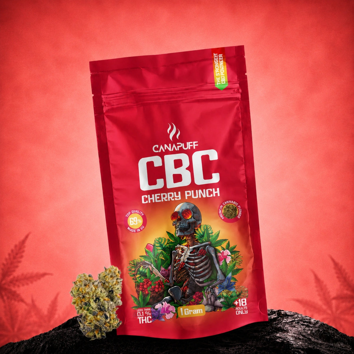 Canapuff CBC Flowers Cherry Punch 69%, bustina da 1 grammo