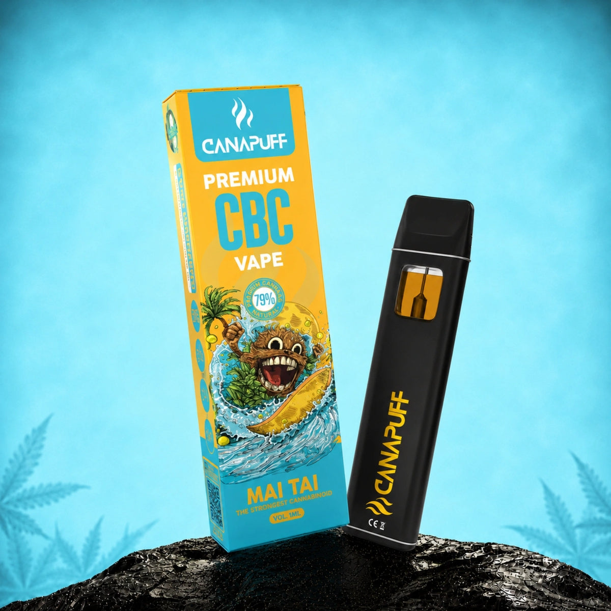 Canapuff CBC Vape Mai Tai 79%, pen usa e getta da 1ml