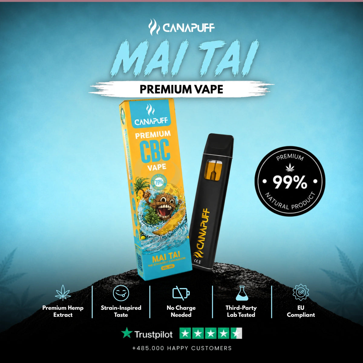 CBC Vape Mai Tai 79% 1ml – vape pen usa e getta, foto 2