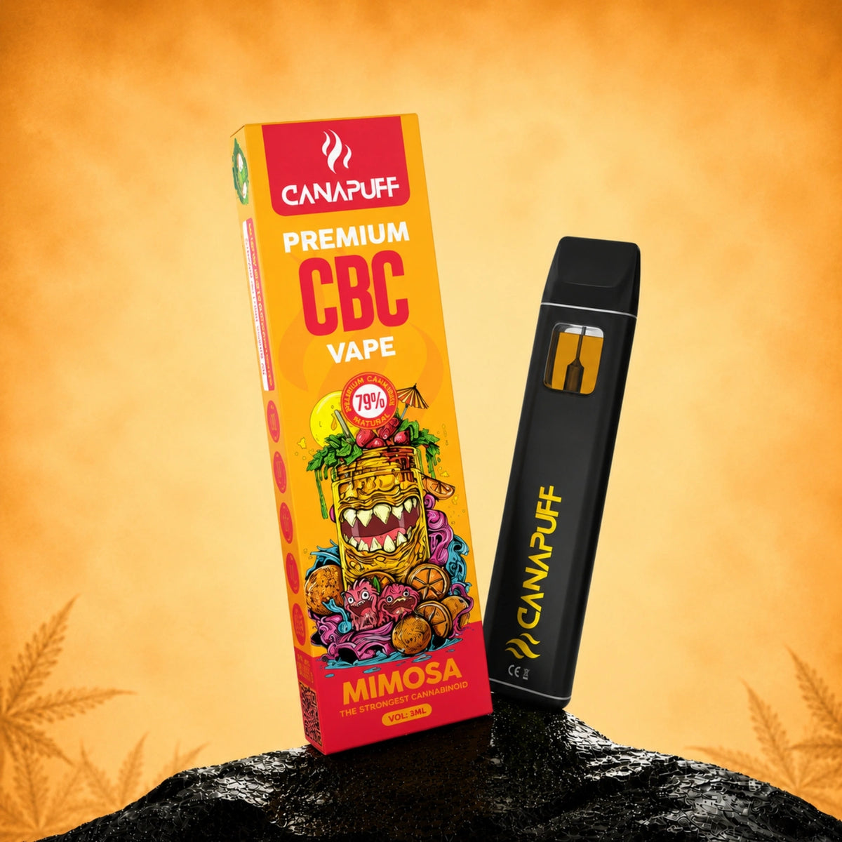 Canapuff CBC Vape Mimosa 79%, pen usa e getta da 1ml