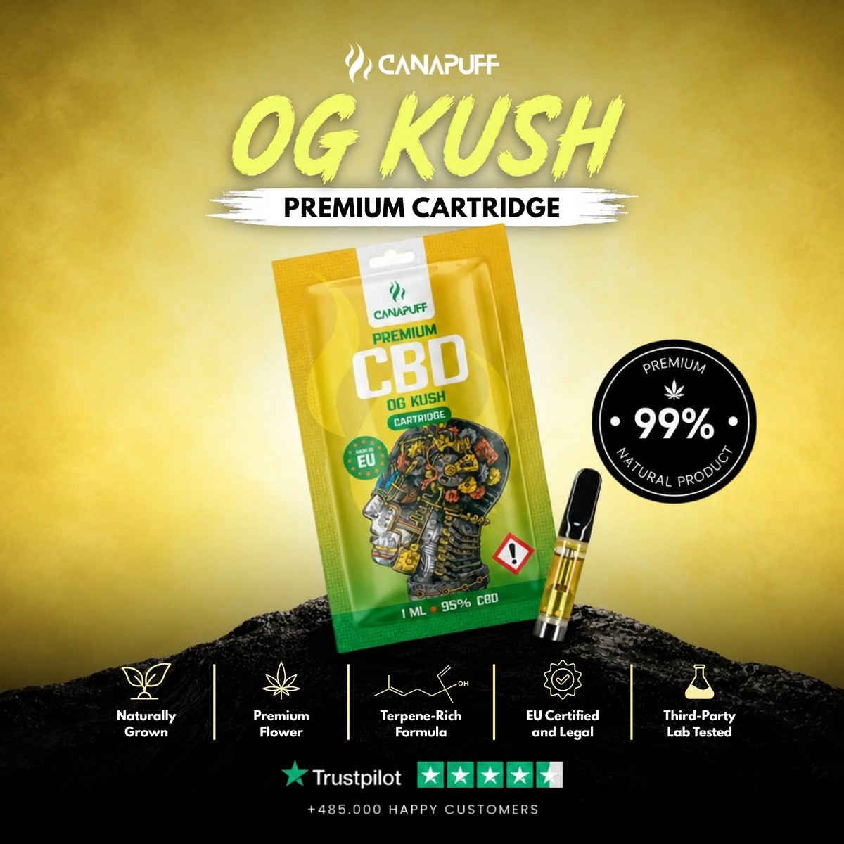 CBD Cartridge OG Kush 95% – cartuccia per vape, foto 2