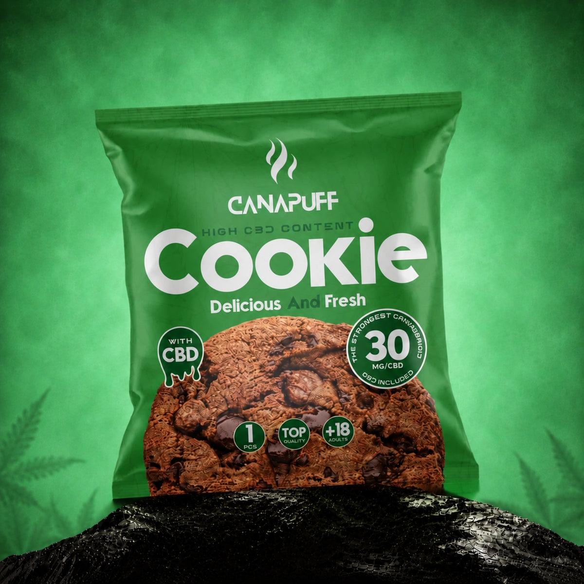 Canapuff CBD Cookie, 30 mg CBD, 1 pezzo