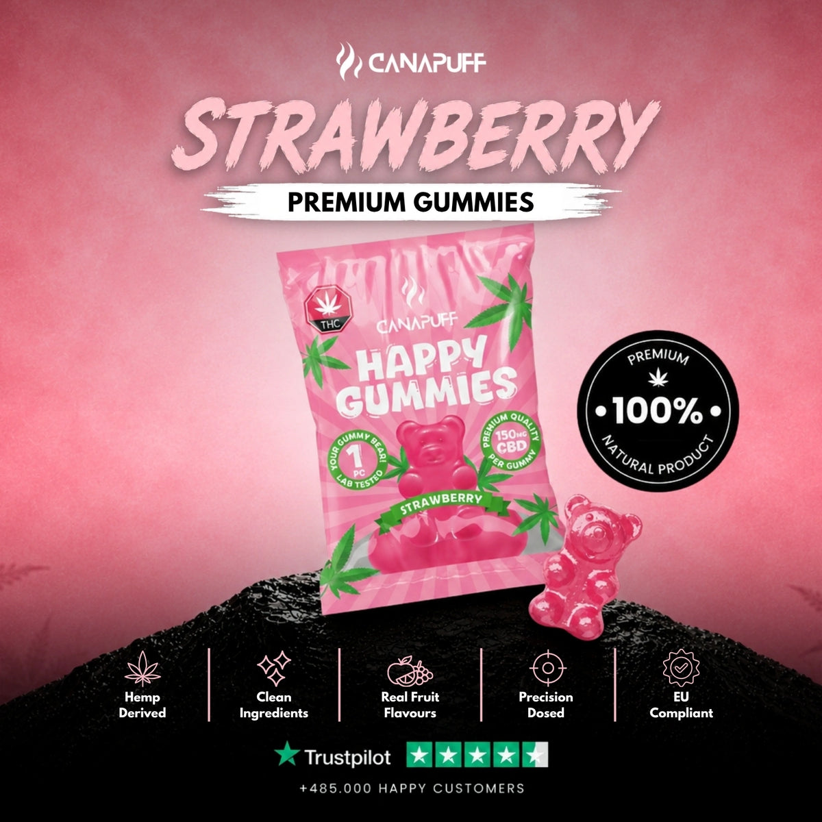 CBD Gummies Strawberry – gummies, foto 2
