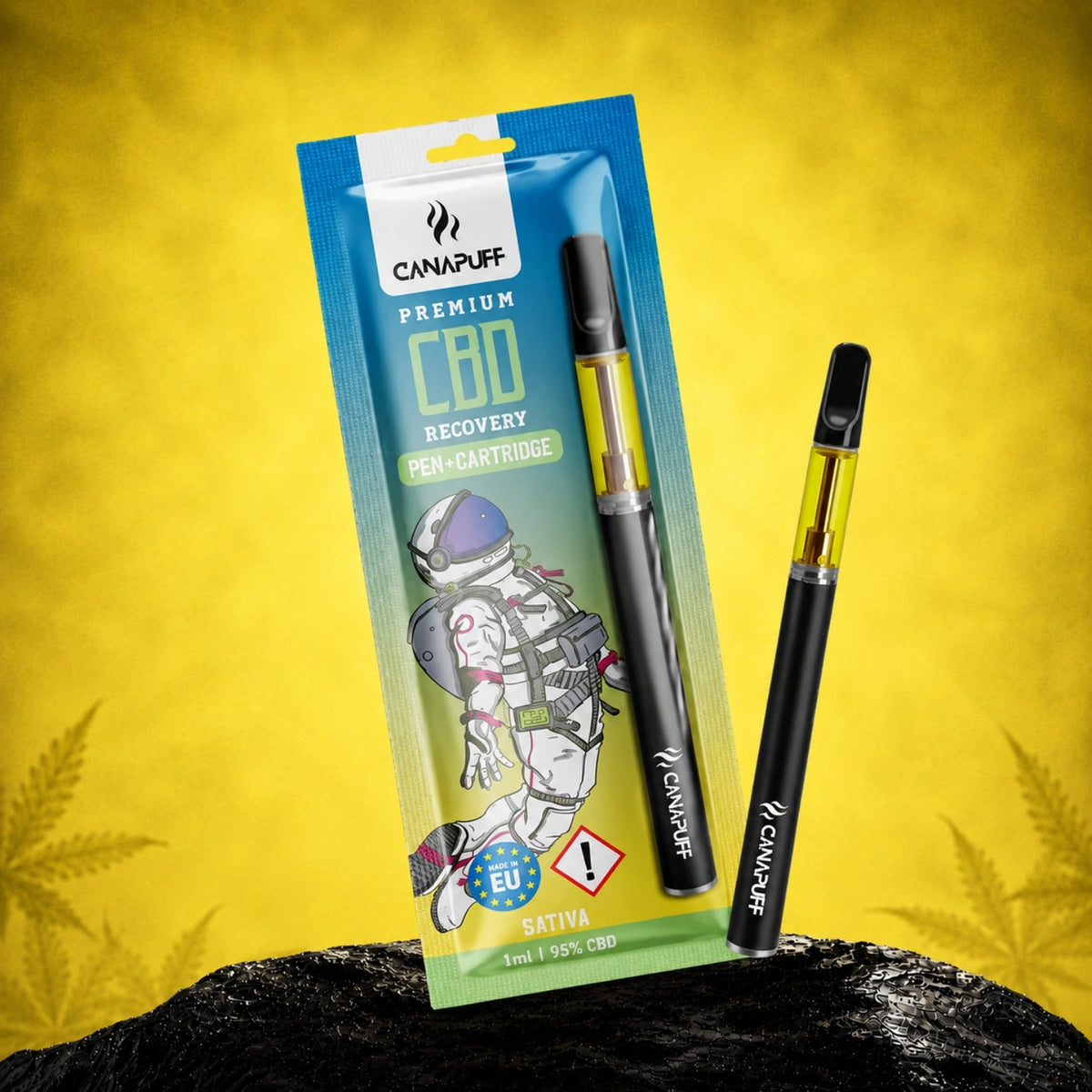 Pen+cartuccia Canapuff CBD Recovery, 95% CBD, 1 ml, sativa