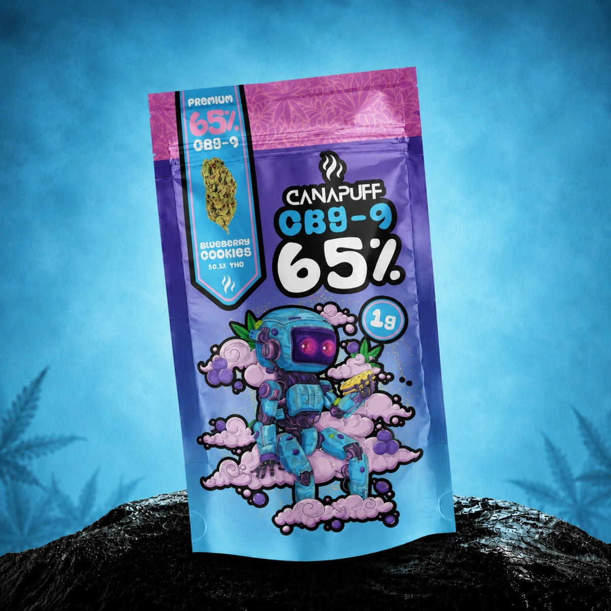 Bustina Canapuff CBG9 Flowers Blueberry Cookie 65%