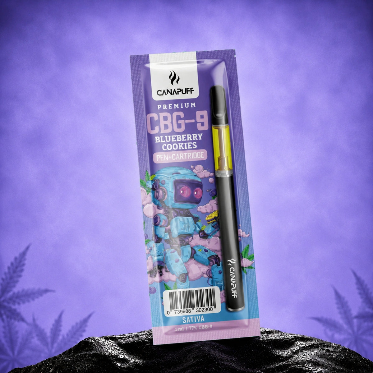 Pen cartuccia Canapuff CBG-9 Blueberry Cookies 79%, 1 ml