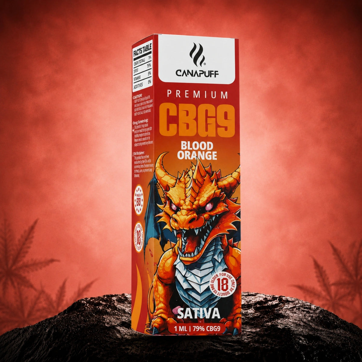 Liquid da vape Canapuff CBG9 Blood Orange 79% 1 ml Sativa