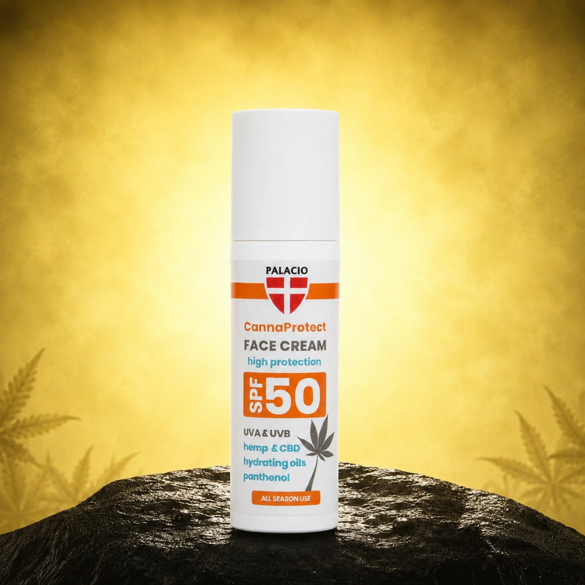 CannaProtect - Crema per la pelle SPF50 alla canapa, 50ml - Palacio – protezione solare