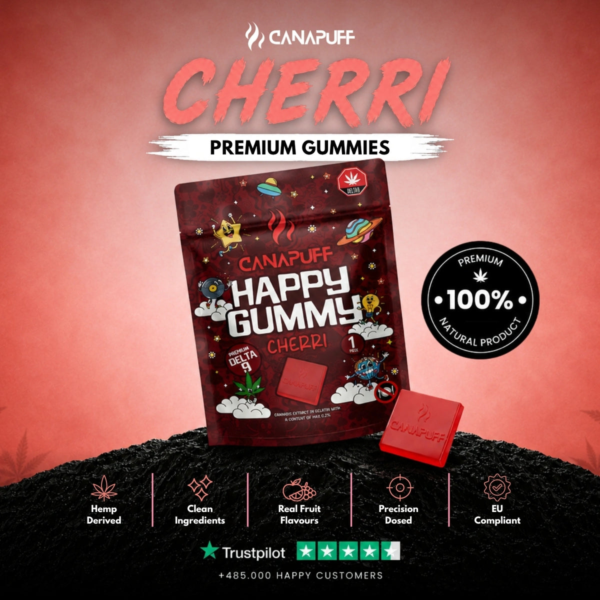 Delta 9 Gummy Cherri – gummies, foto 2