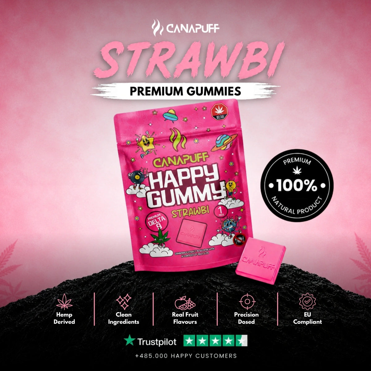 Delta 9 Gummy Strawbi – gummies, foto 2