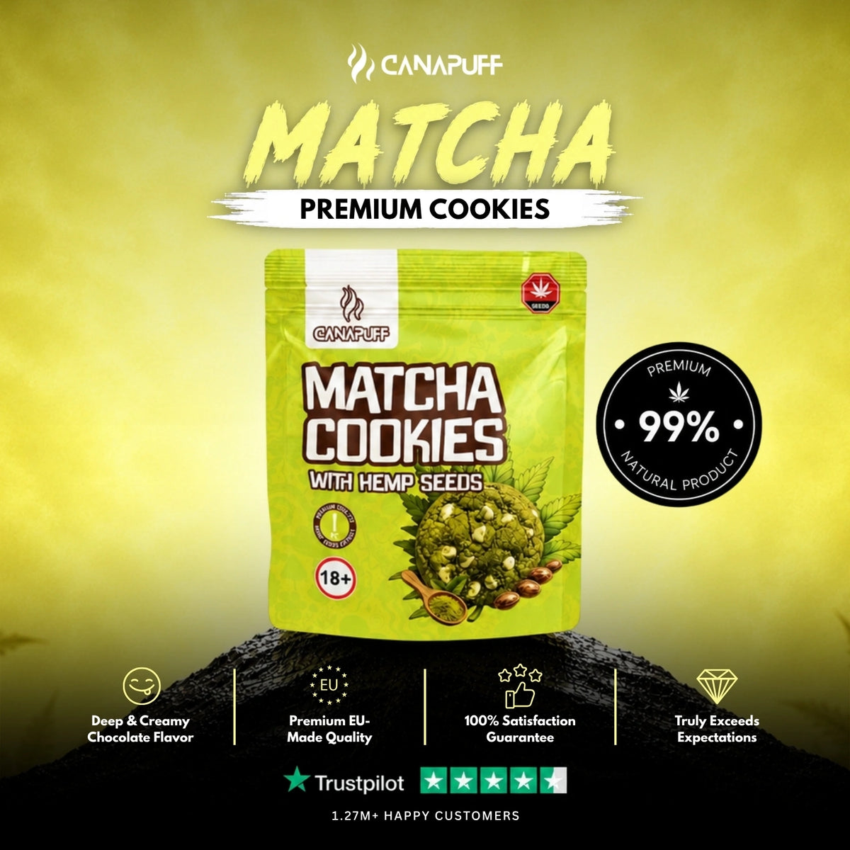 Matcha Cookies con semi di canapa – cookies, foto 2