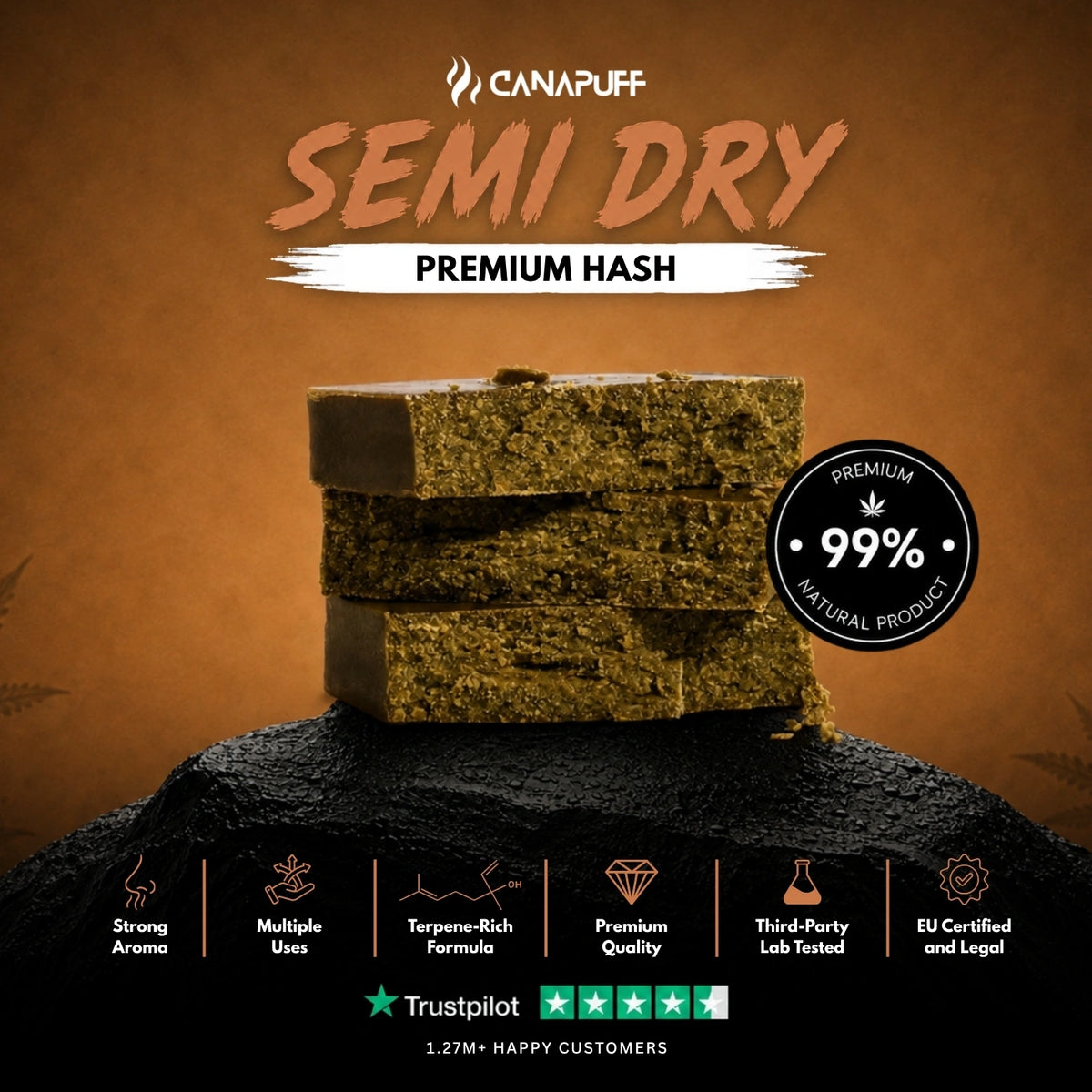Semi Dry Hash – hashish, foto 2