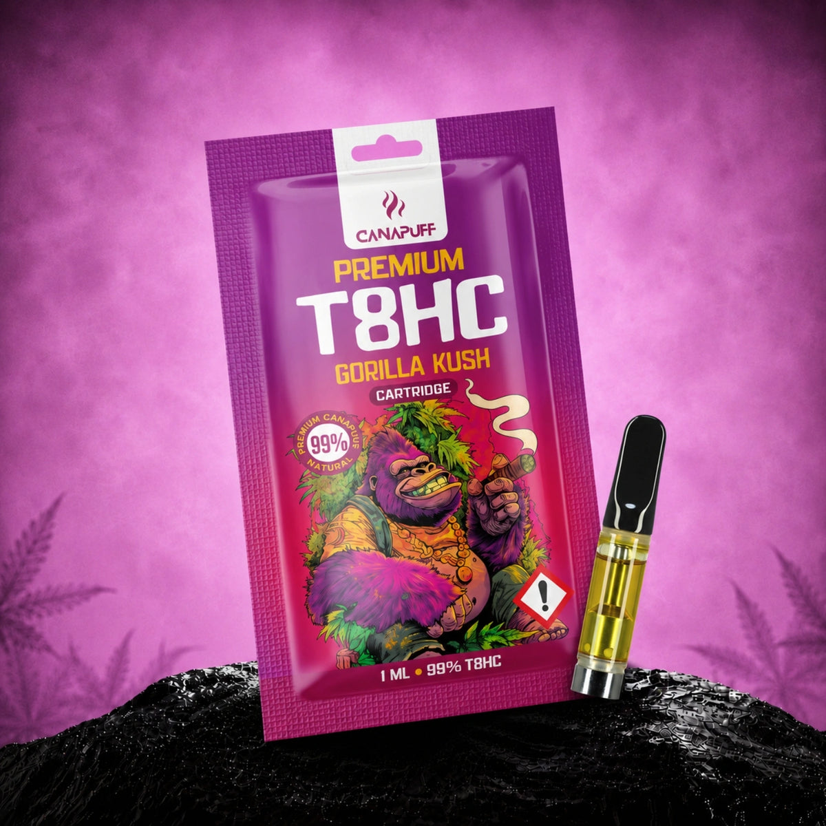 Cartuccia Canapuff T8HC Gorilla Kush, 1 ml, 99%