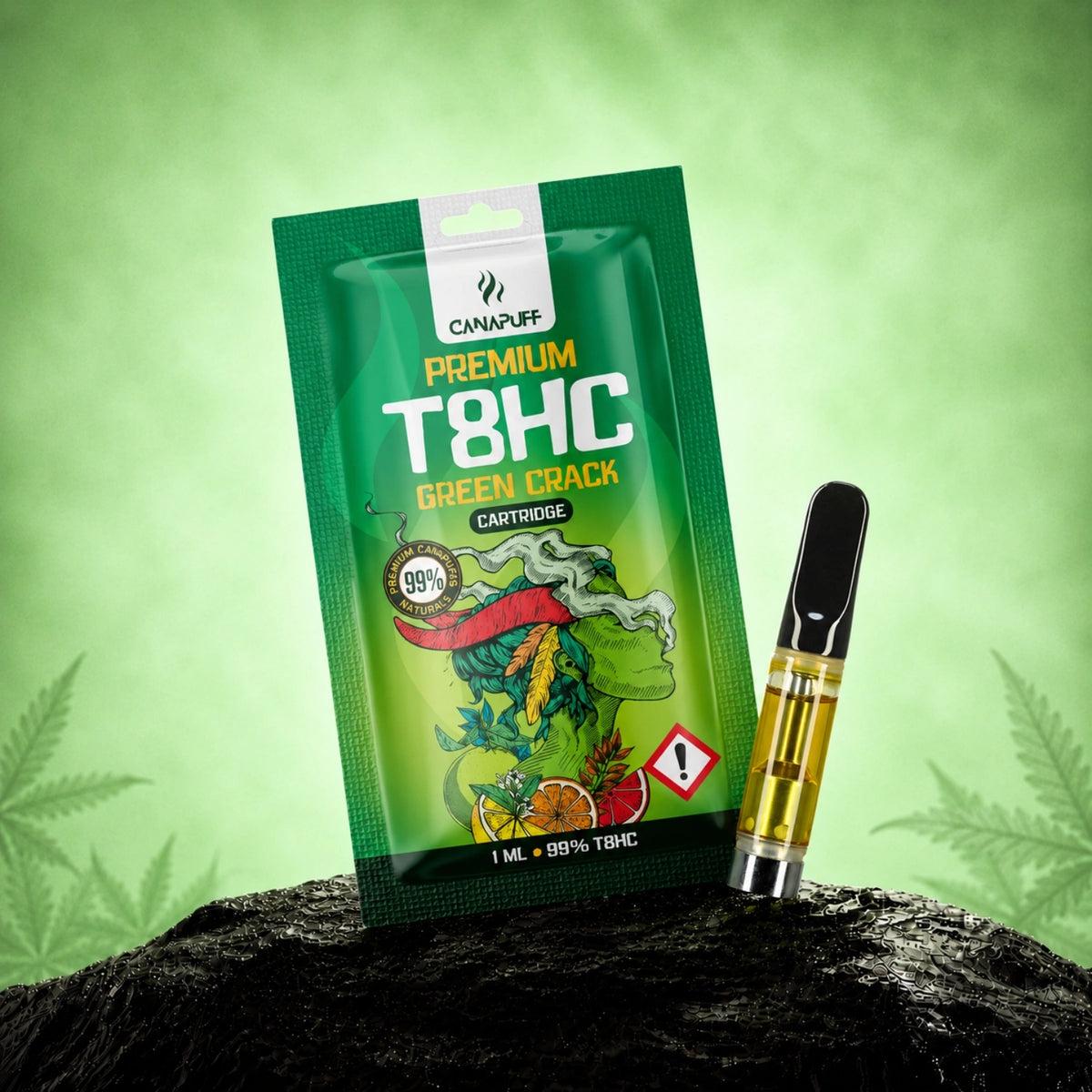Cartuccia Canapuff T8HC Green Crack, 99%, 1 ml