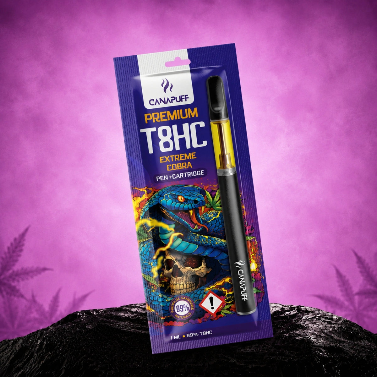 Cartuccia vape Canapuff T8HC Extreme Cobra, 1 ml, 99%