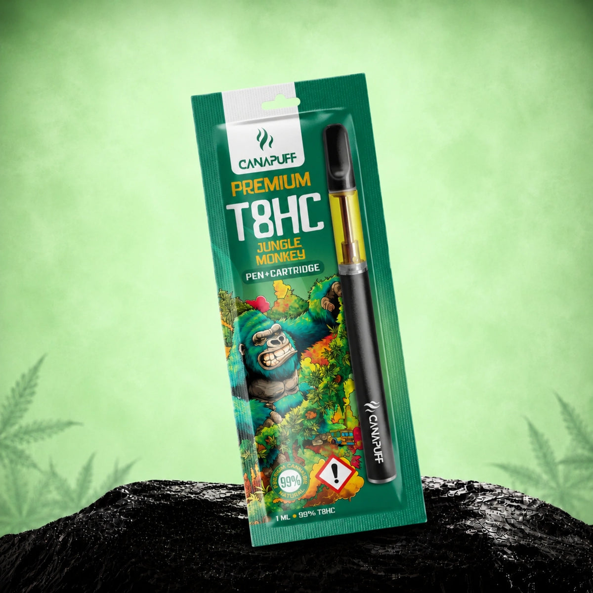 Pen e cartuccia Canapuff T8HC Jungle Monkey, 99%, 1 ml