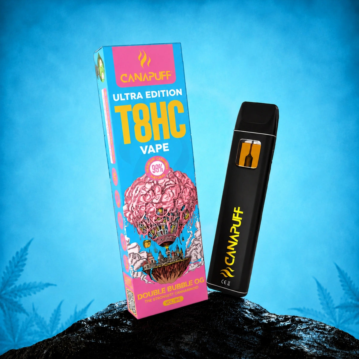 Canapuff T8HC Vape Double Bubble Ultra Edition 99%, pen usa e getta da 1ml
