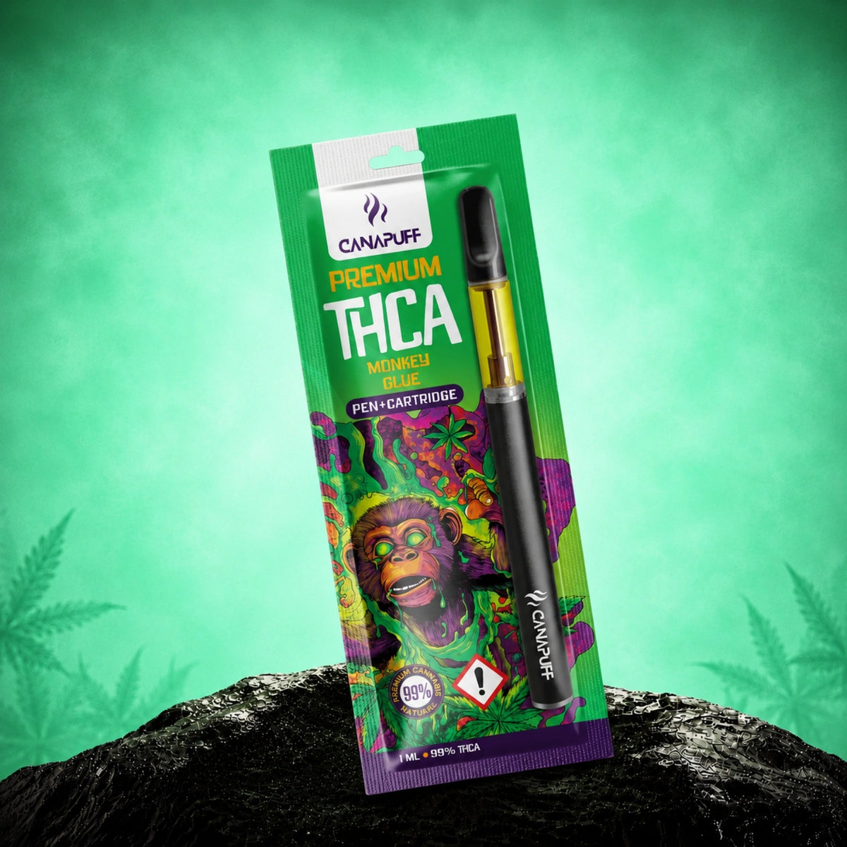 Pen e cartuccia Canapuff THCA Monkey Glue 99%, 1 ml