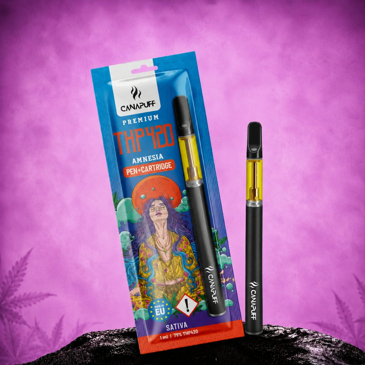 Canapuff THP420 Pen+Cartridge Amnesia 79%, vape da 1 ml