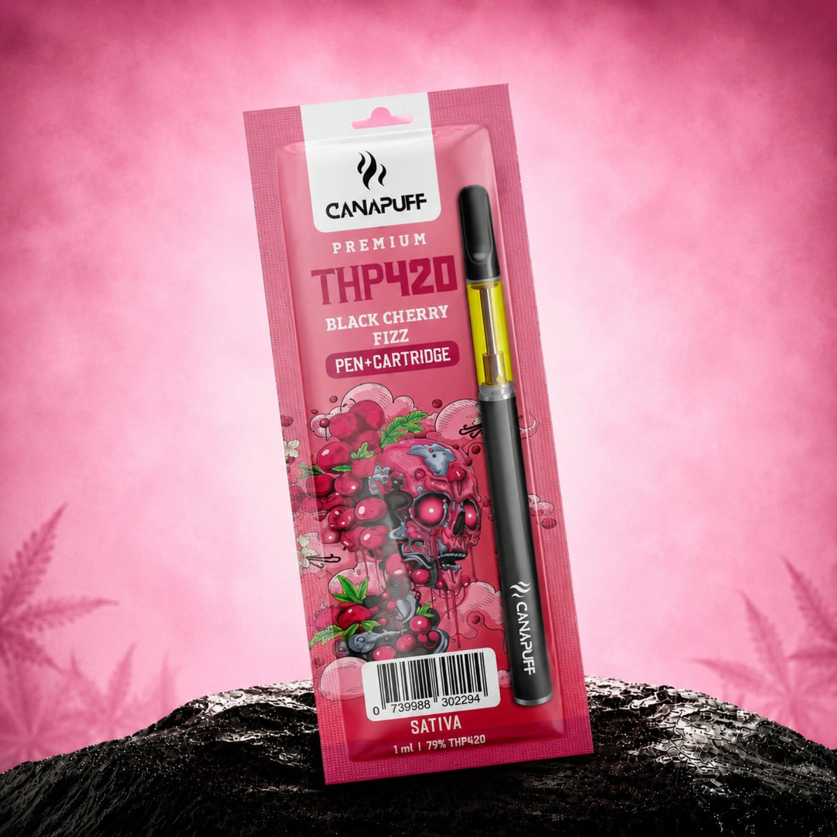 Pen e cartuccia Canapuff THP420 Black Cherry Fizz, 79%, 1 ml