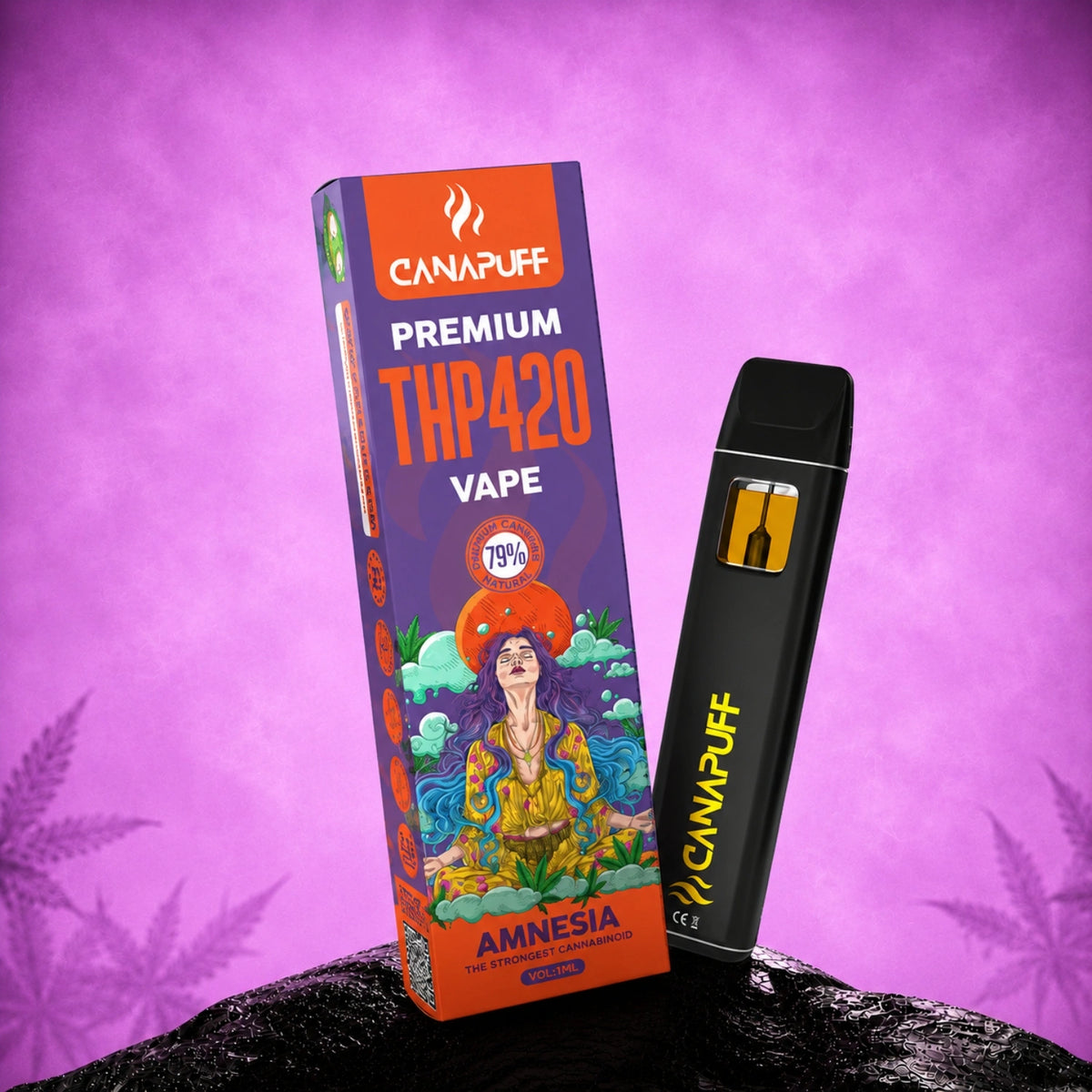 Canapuff THP420 Vape Amnesia 79%, pen usa e getta da 1ml