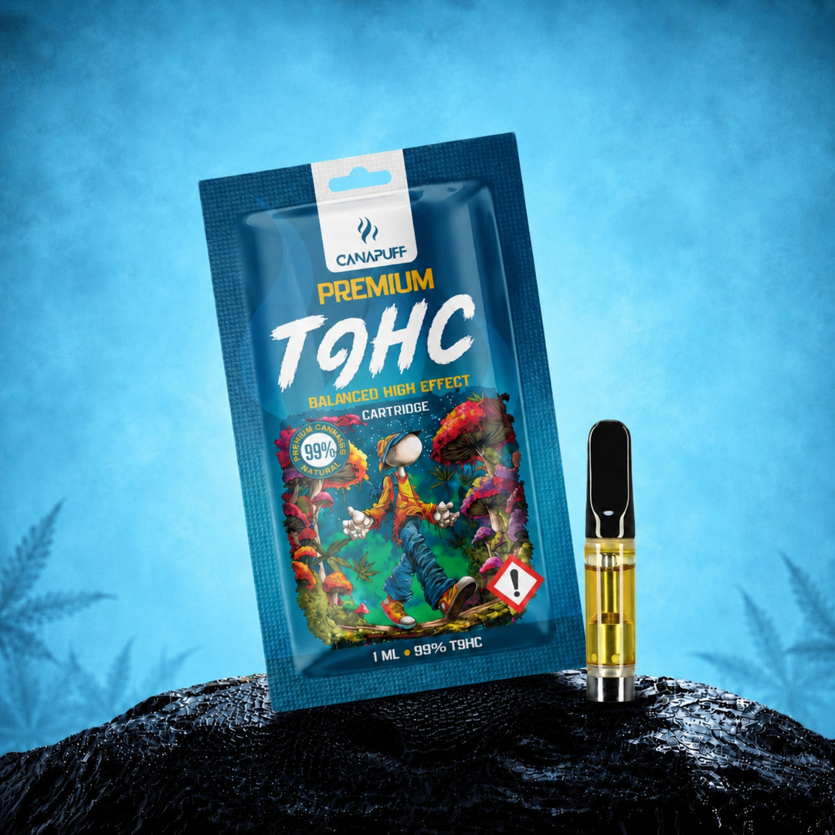 Canapuff TⳊHC Cartridge Balanced 99%, cartuccia vape da 1 ml