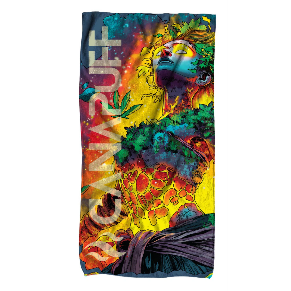 Asciugamano Canapuff Euforic con design artistico colorato