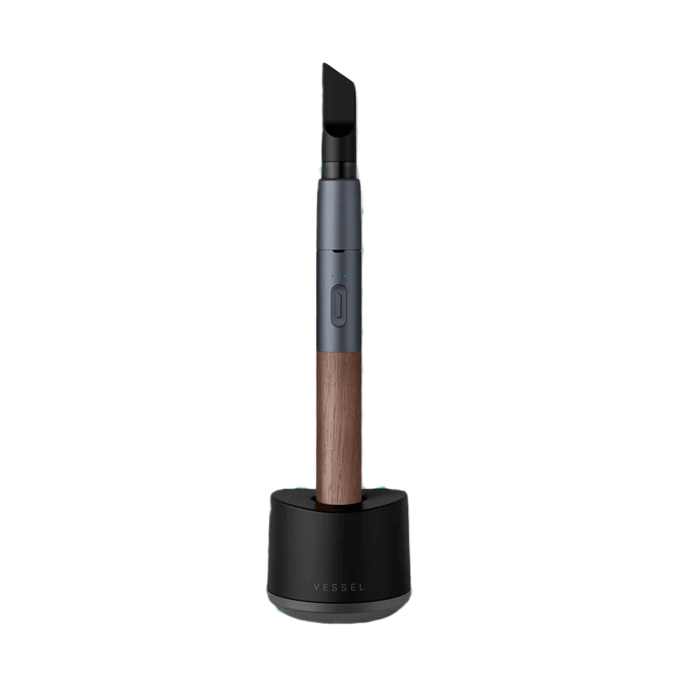 Vape pen Vessel Craftsman in ardesia e noce con base di ricarica