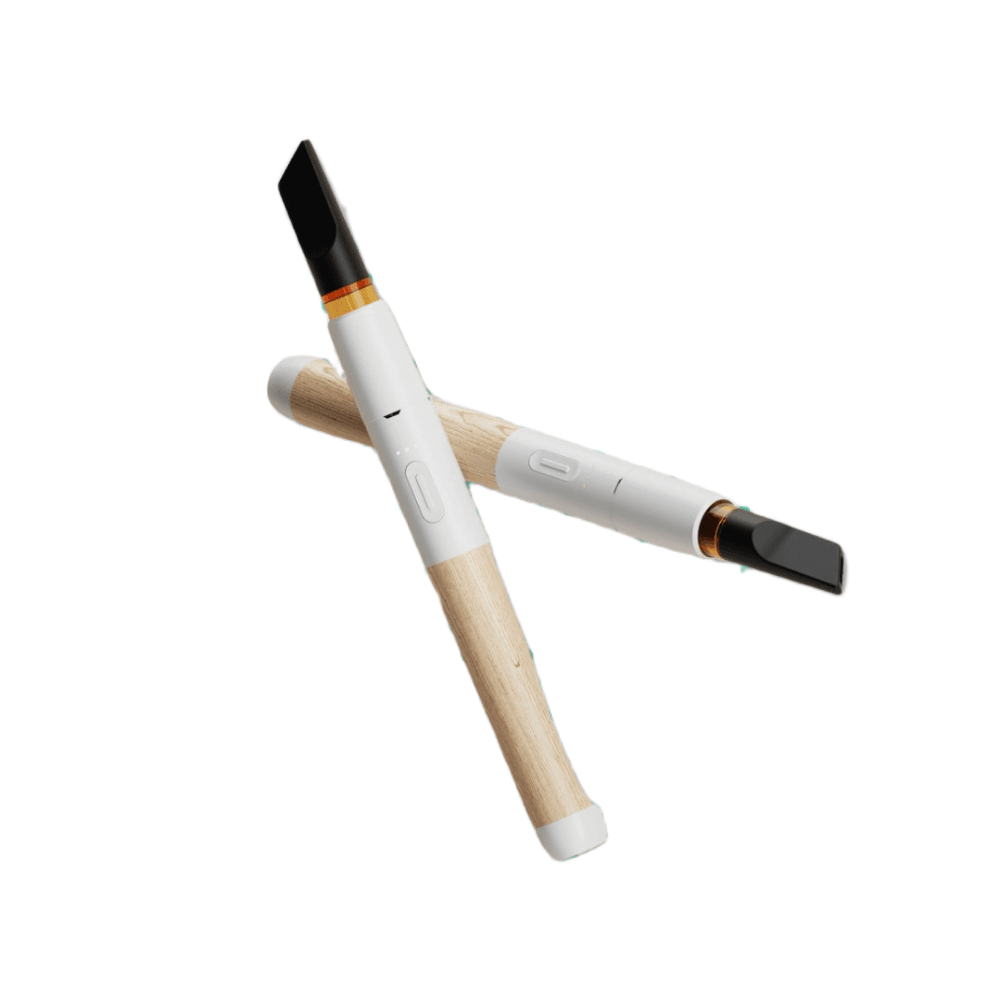 Vape pen Vessel Craftsman bianca con dettagli in legno di faggio