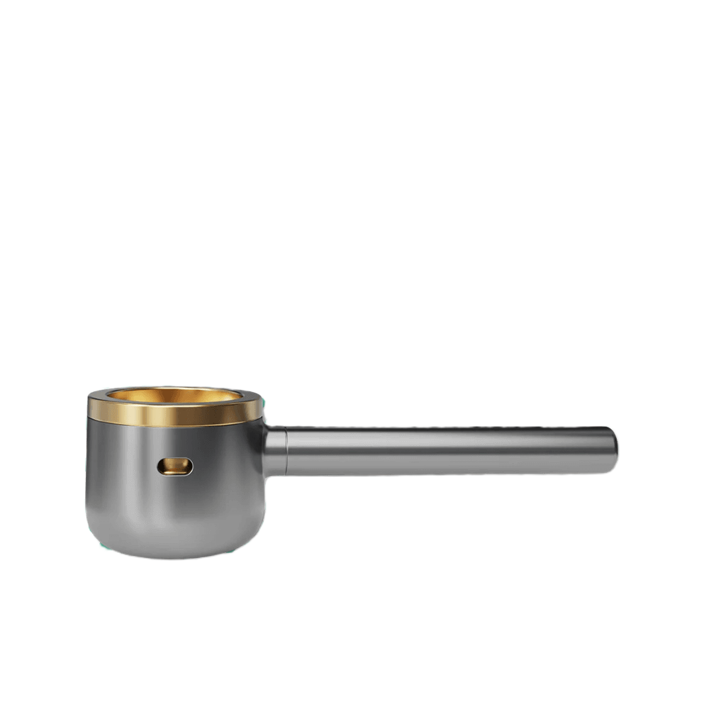 Vessel Pipe canna di fucile con fornello rifinito in oro e stelo di metallo