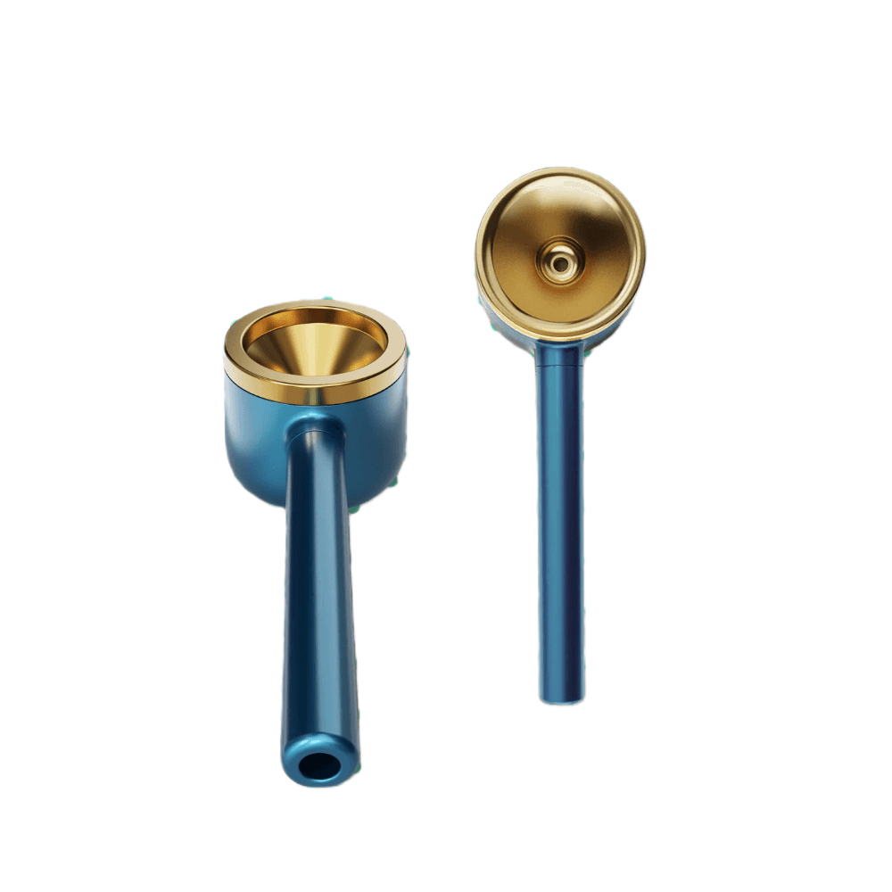 Vessel Pipe Maritime, pipa blu e oro con fornello e stelo