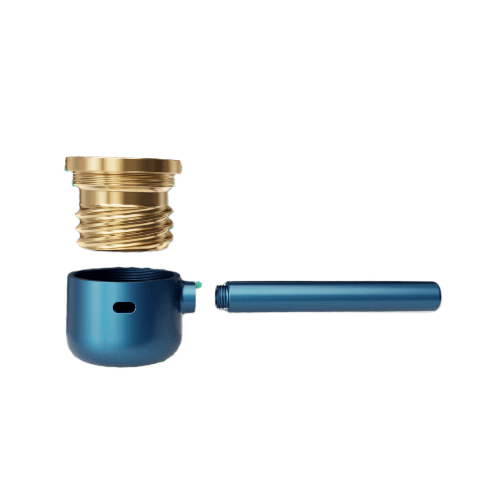 Vessel Pipe Maritime con cappuccio dorato e fornello blu