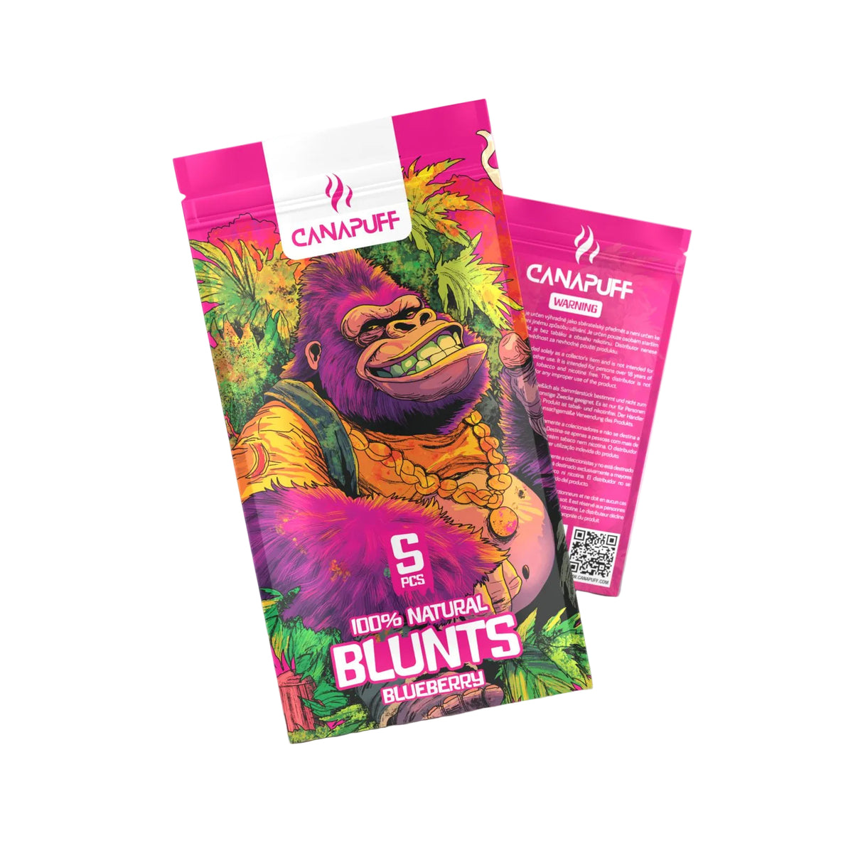 Canapuff Blunt Wrap Flat Piece Blueberry, confezione da 5 pz