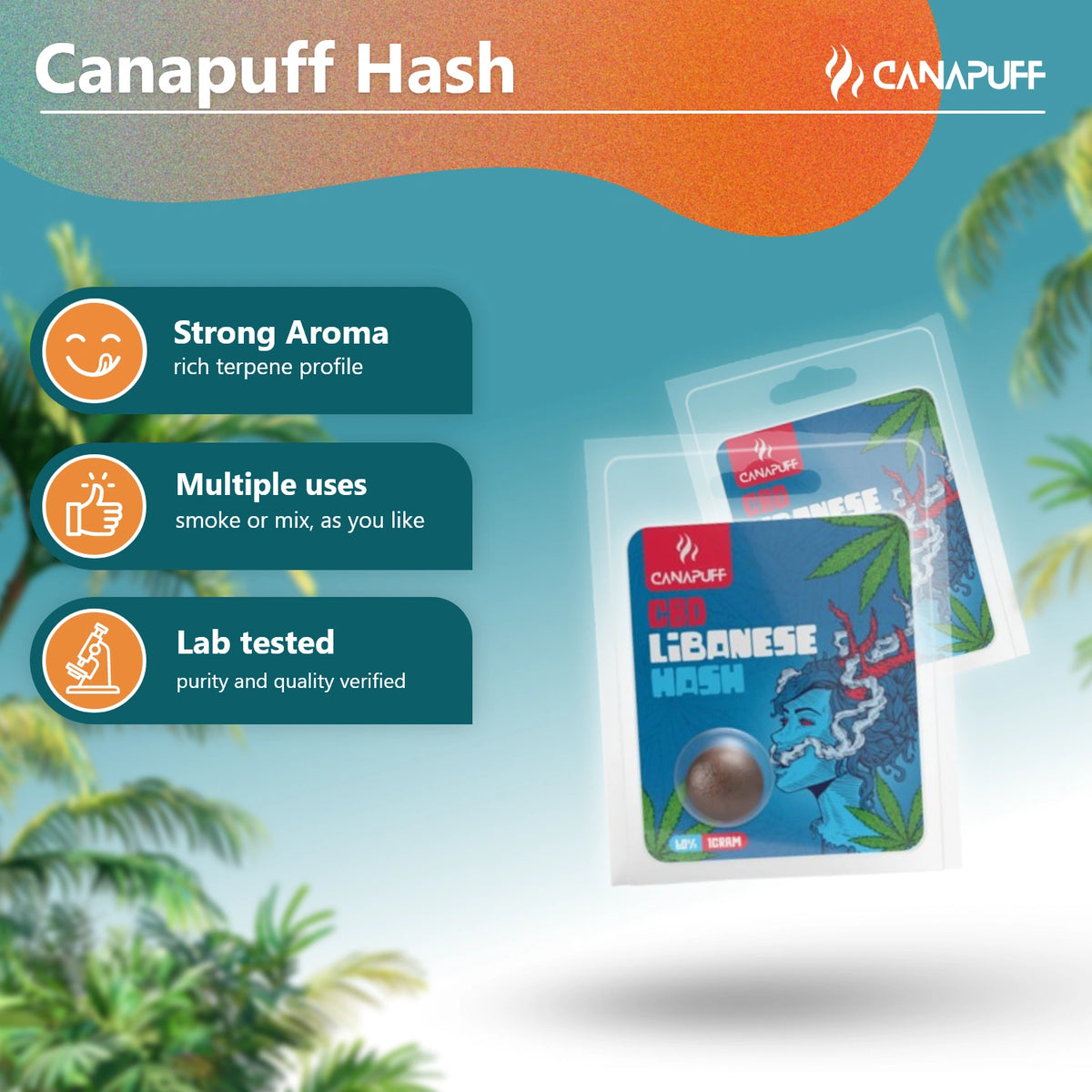Bustina Canapuff CBD Hash Lebanese 60%