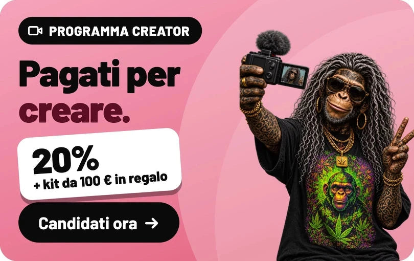 Programma creator: Pagati per creare. 20% + kit da 100 € in regalo. Candidati ora