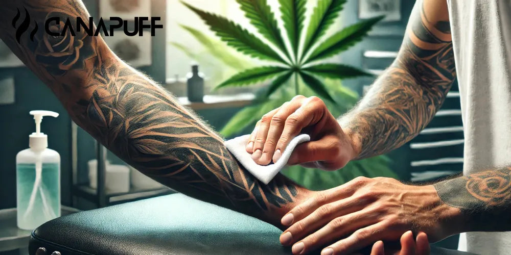 fumare Cannabis dopo un tatuaggio, fumare Cannabis, tatuaggio
