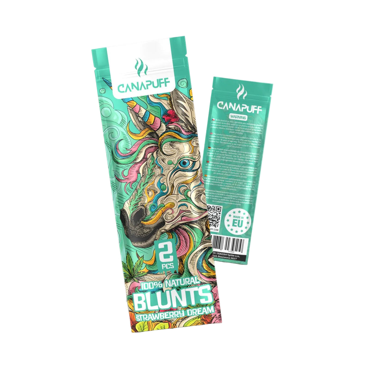Canapuff Blunt Wrap Rolls Strawberry Dream, 2 pezzi, cartina 100% naturale