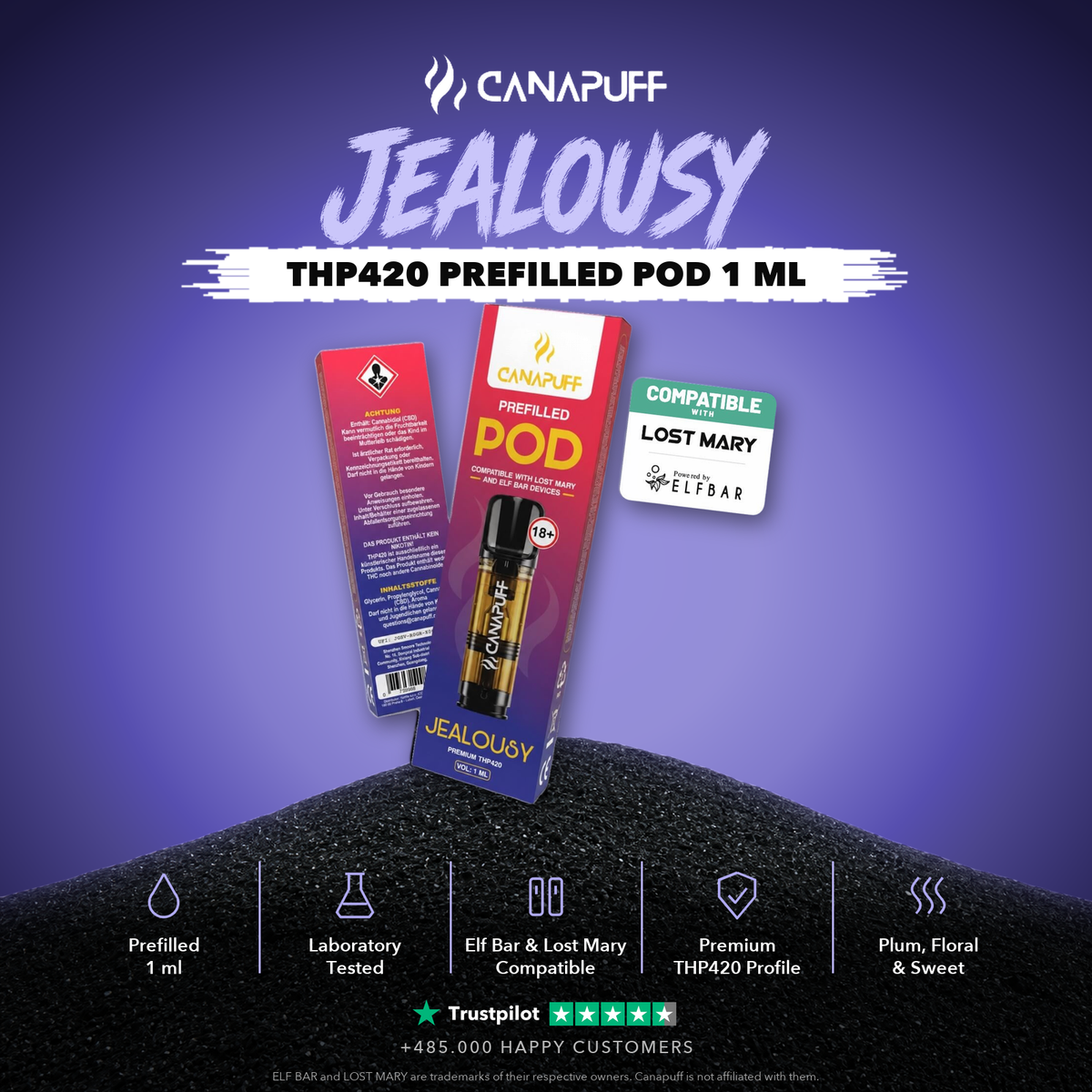 THP420 Jealousy prefilled pod 1 ml