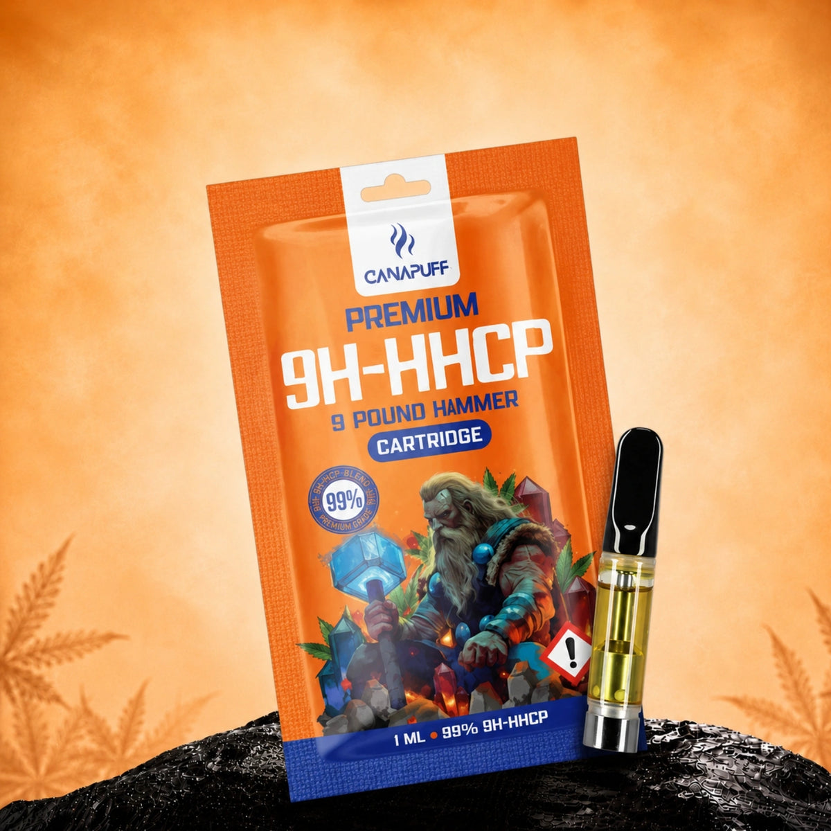 Cartuccia Canapuff 9H-HHCP, 9 Pound Hammer, 99%, 1 ml