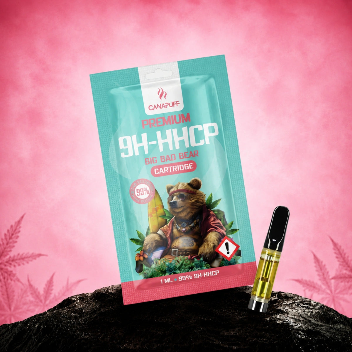Canapuff 9H-HHCP Big Bad Bear Cartridge, 1 ml, concentrazione 99%