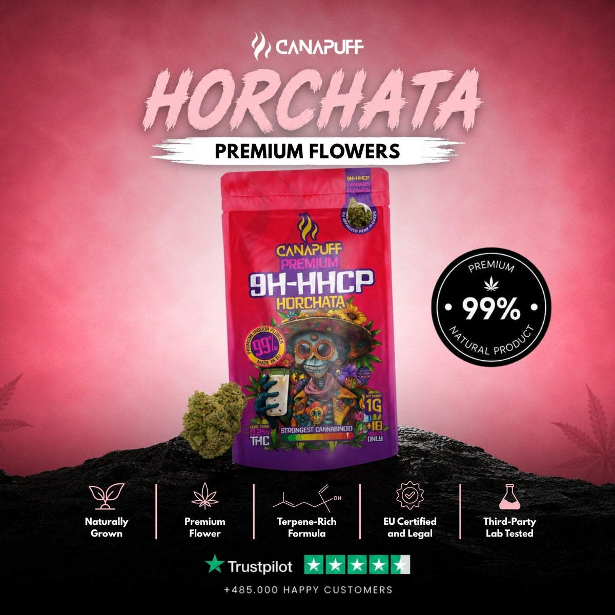 9H-HHCP Fiori Horchata 99% – infiorescenze, foto 2