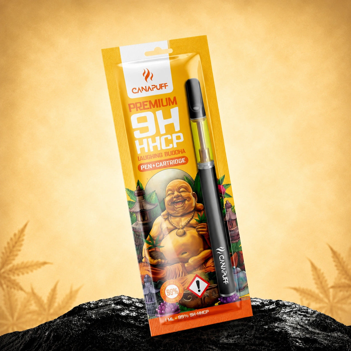 Pen e cartuccia Canapuff 9H-HHCP, gusto Laughing Buddha, 99%, 1 ml