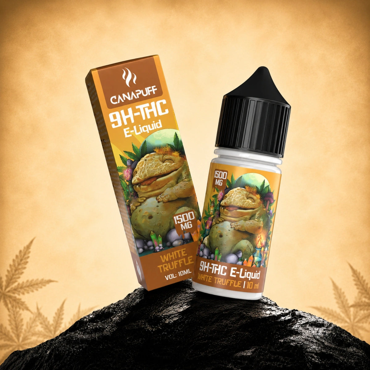 Canapuff 9H-THC E-Liquid White Truffle 1500 mg, flacone vape da 10 ml