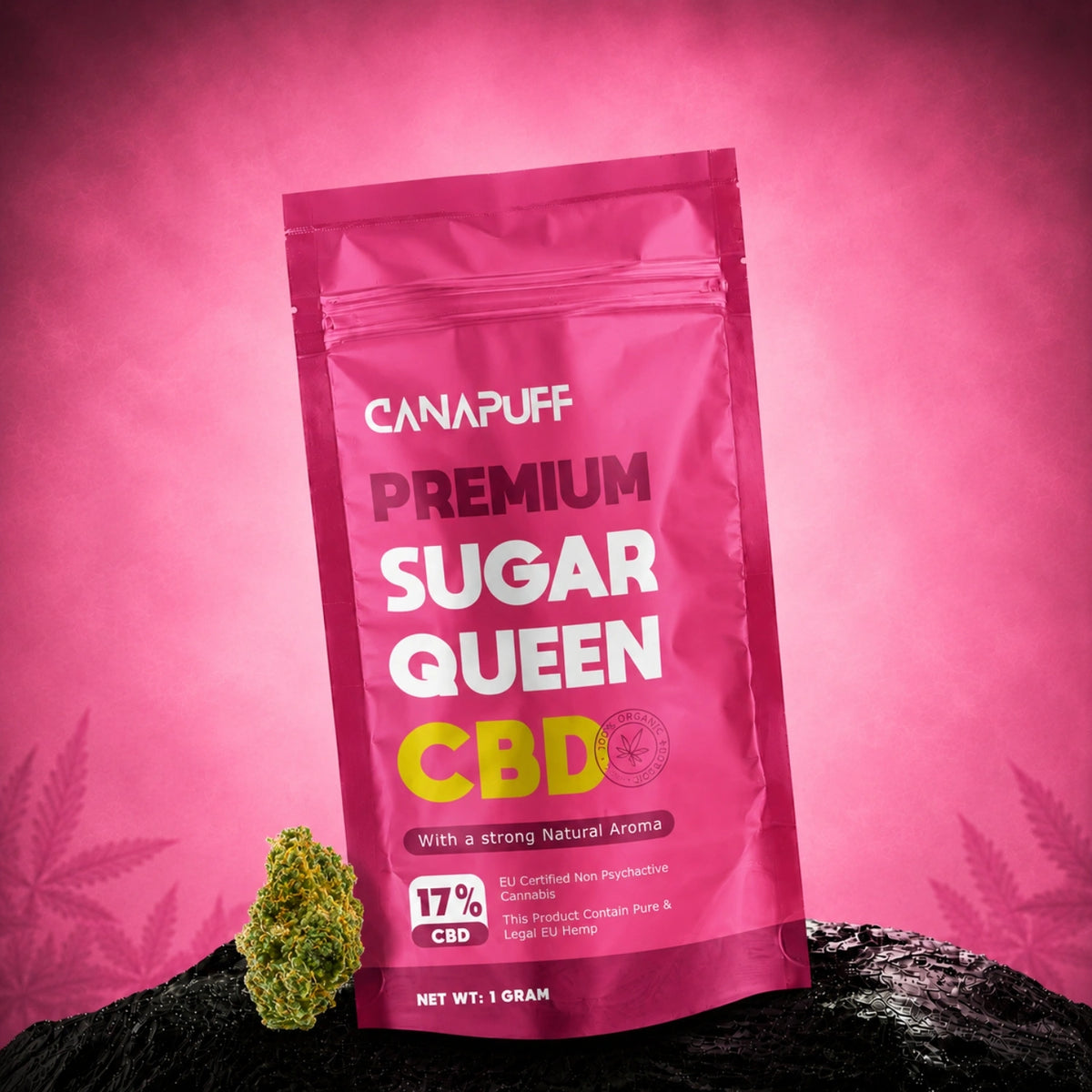 Fiori CBD Canapuff Sugar Queen 17%, bustina da 1 grammo