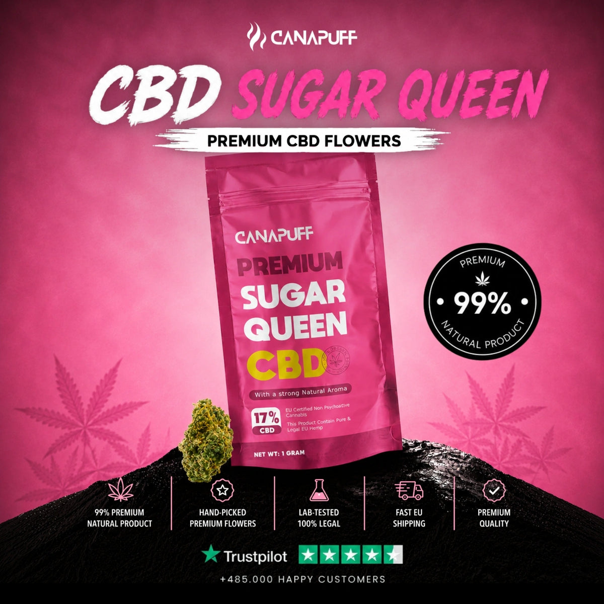 CBD Fiori Sugar Queen 17% – infiorescenze, foto 2