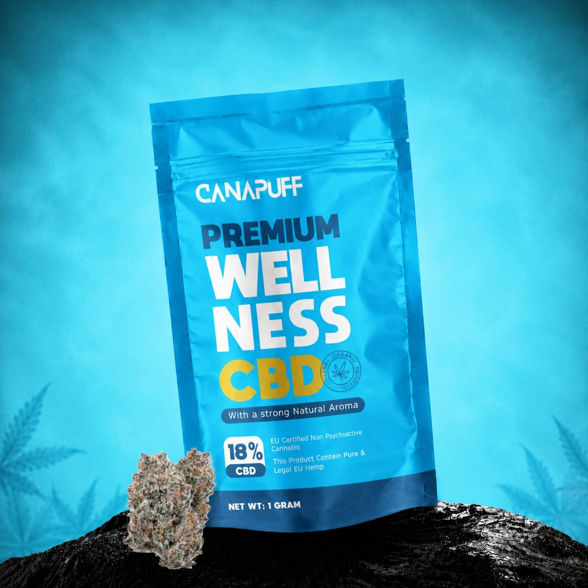 Canapuff CBD Flowers Wellness 18%, bustina da 1 grammo