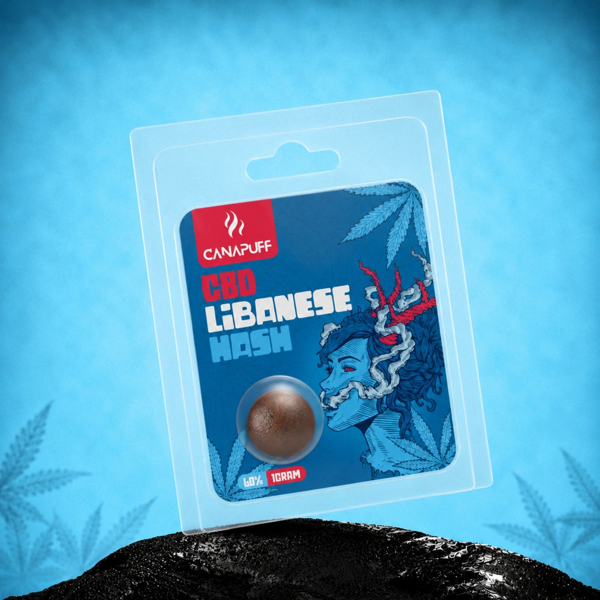 Canapuff CBD Lebanese Hash 60%, blister da 1 grammo